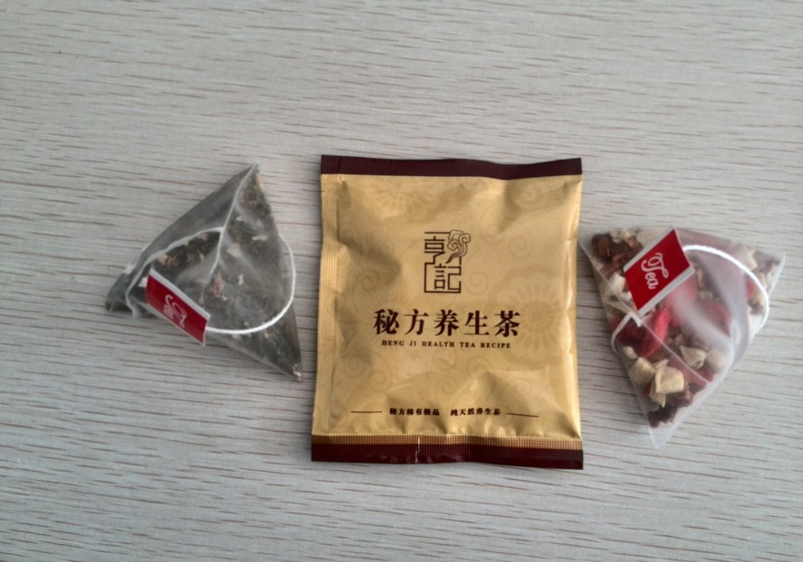 尼龍三角包內(nèi)外袋樣品，尼龍三角包八寶茶樣品.jpg